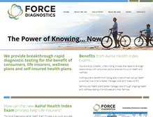 Tablet Screenshot of forcediagnostics.com